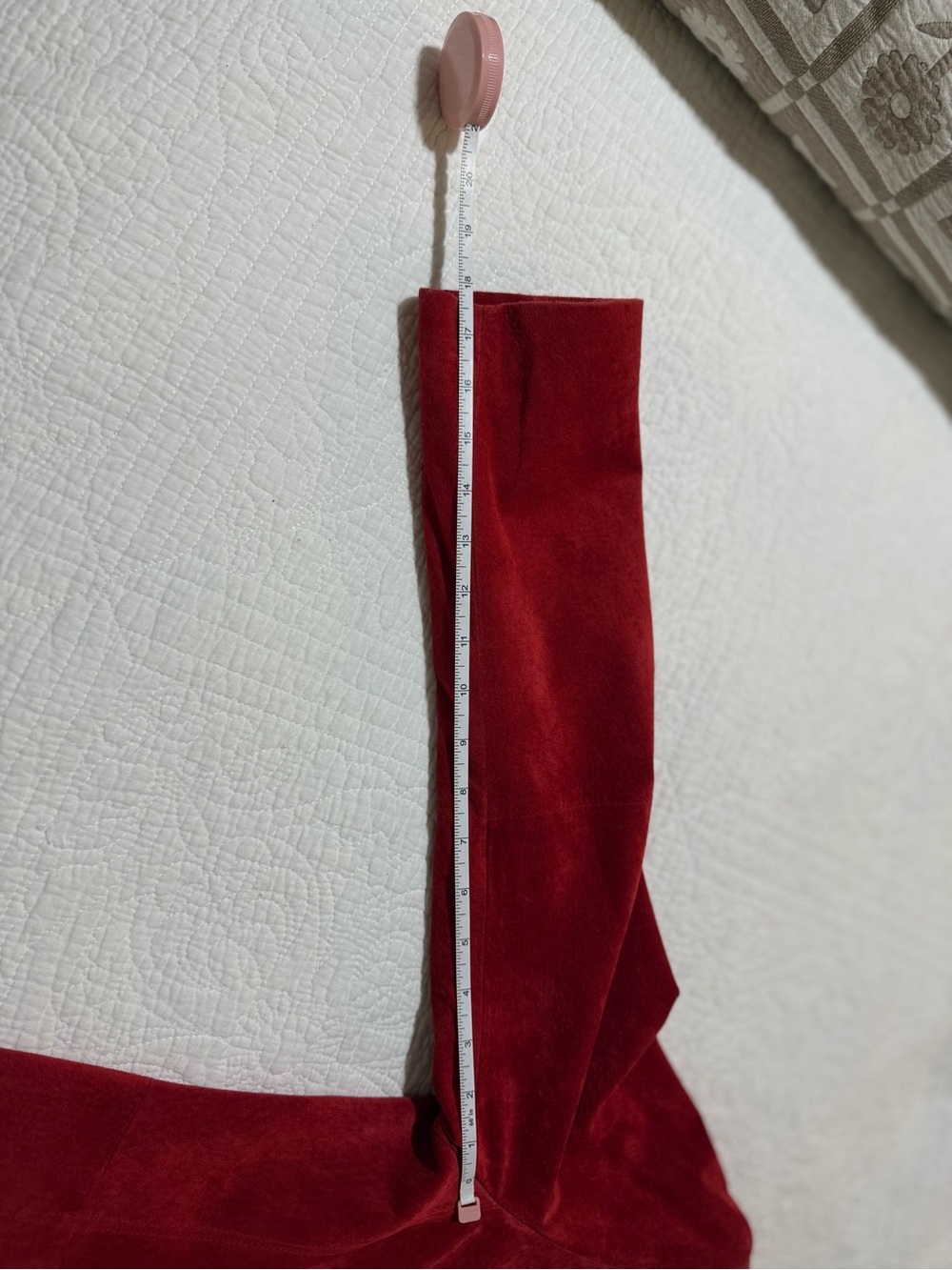 le chate Women’s Red Suede Blazer Jacket - Picture 12 of 13